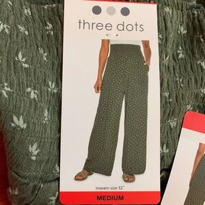 3 dots pull On Pants - new with tags. Size M..